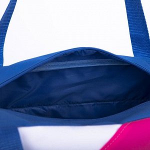 Сумка спортивная, отдел на молнии, наружный карман, цвет голубой/розовый/белый