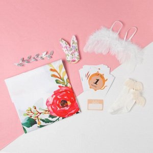 Подарочный набор с крыльями "Крошка Я" Pink flowers, 6 предметов