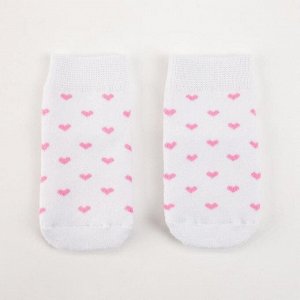 Детские махровые носки Крошка Я «Сердечки» р. 12-14 см