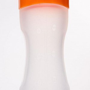 Бутылочка для кормления с ложкой, силикон, 90 мл, Цвета МИКС