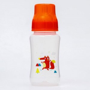 Бутылочка для кормления, 320 мл., широкое горло, цвет оранжевый