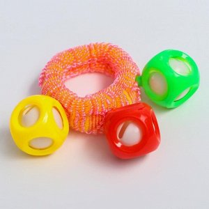 Погремушка - браслет «На ручку», 3 шарика, цвета МИКС