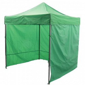 Палатка торговая 3*3 м, каркас складной чёрный, с молнией, цвет зелёный