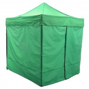 Палатка торговая 3*3 м, каркас складной чёрный, с молнией, цвет зелёный