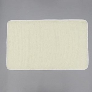 Коврик прямоугольный Доляна «Пушистик», 49x79 см, цвет белый