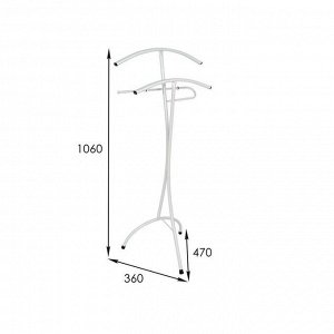 Вешалка-стойка 47?36?106 см "Слуга", цвет белое серебро
