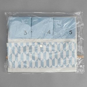 Органайзер с карманами подвесной Доляна «Половинка», 6 отделений, 49?35 см, цвет голубой