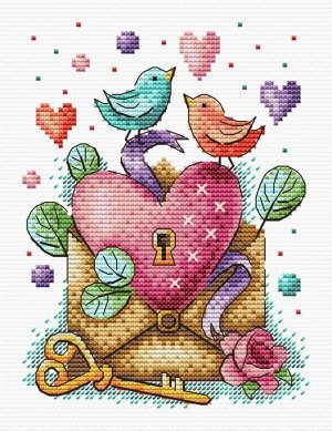 Набор для вышивания крестиком на канве от торговой марки «Жар-Птица» М-602 «День влюбленных».