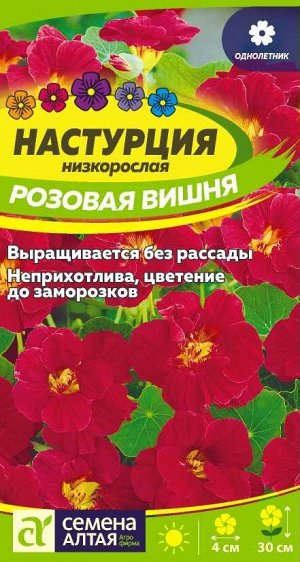 Цветы Настурция Розовая вишня низкоросл./Сем Алт/цп 1 гр.