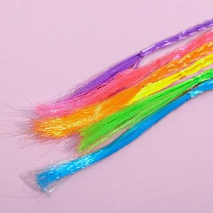 Цветные пряди для волос на крабике «Самой милой леди» (6 шт)