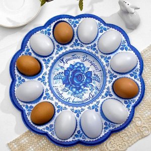 Пасхальная подставка на 12 яиц и кулич «Христос Воскресе!», 30 ? 30 см