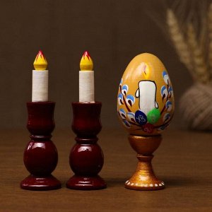 Набор пасхальный "Яйцо и 2 свечи". ручная работа