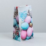 Пакет подарочный без ручек «Счастливой Пасхи!», 10 * 19.5 * 7 см