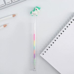 Ручка пластик с прорезиненным элементом «Радужная ручка»