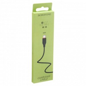 Кабель Borofone BX17, Type-C - USB, 3 A, 1 м, белый