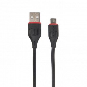 Кабель Borofone BX17, micro USB - USB, 2,4 А, 1 м, чёрный