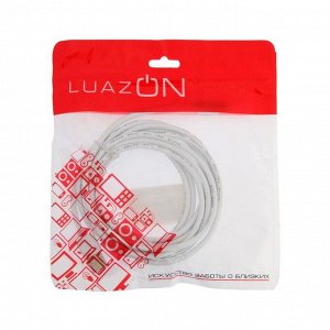 Кабель LuazON, microUSB - USB, 1 А, 2.8 м, белый
