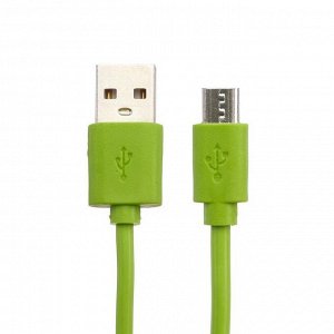 Кабель Red Line, Micro USB - USB, 1 А, 1 м, зеленый