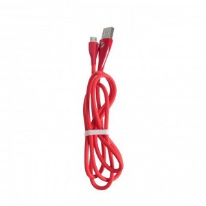 Кабель Deppa Ceramic, micro USB - USB, 2 А, 1м, красный