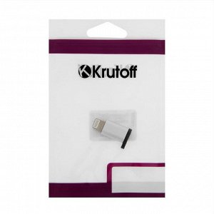 Адаптер Krutoff, micro USB - 8-pin, белый