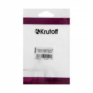 Адаптер Krutoff, micro USB - 8-pin, белый