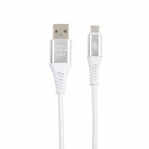 Кабель Smartbuy iK-12ERG, micro USB - USB, 2 А, 1 м, белый