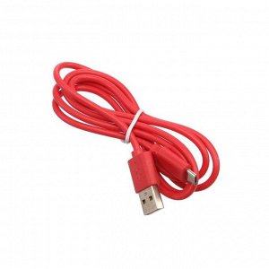 Кабель Red Line, Micro USB - USB, 1 А, 1 м, красный