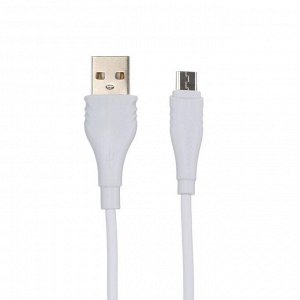 Кабель Borofone BX18, micro USB - USB, 2,4 А, 2 м, белый