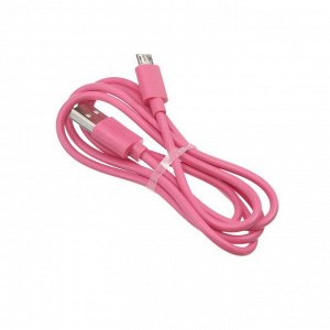 Кабель Red Line, Micro USB - USB, 1 А, 1 м, розовый