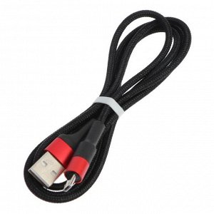 Кабель Hoco X26, microUSB - USB, 2 А, 1 м, чёрно-красный