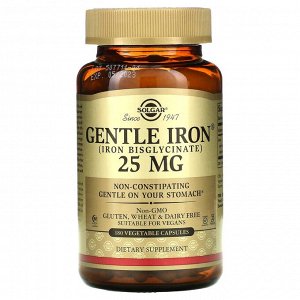 Железо, 25 мг, 180 растительных капсул