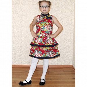 Летнее детское платье с цветочным узором для девочки