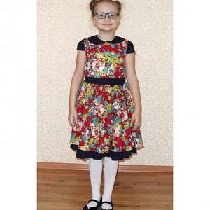 Великолепное платье с ярким цветочным рисунком для девочки