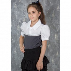 Блузка для девочки трикотажная школьная