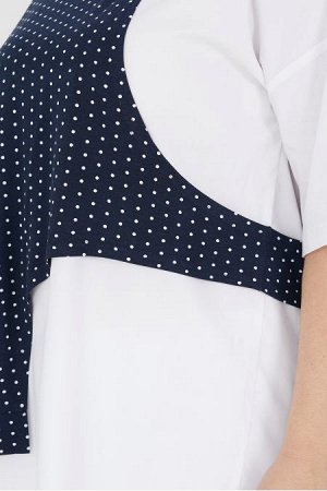 Туника Цвет:
белый
Состав:
95%Вискоза 5%Эластан
Длина изделия:
87 см
Размер модели:
54
Рост модели:
174 см
Оригинальная комбинированная туника прямого силуэта. Круглый вырез горловины оформлен бейкой.