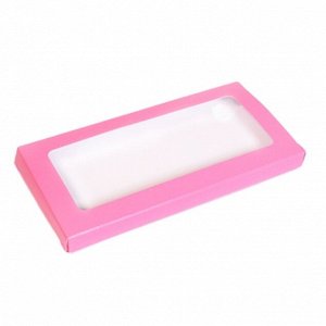 Коробка для шоколадных плиток Розовая 17х8х1,4 см
