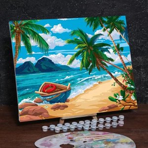 Картина по номерам на холсте с подрамником «Дикий пляж» 40х50 см