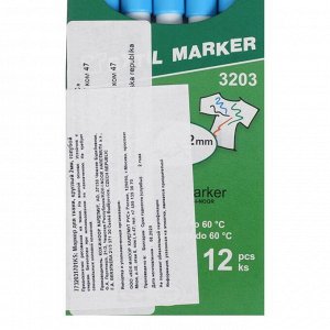 Маркер для ткани 3.0 мм Koh-I-Noor 3203/17, длина письма 500 м, синий