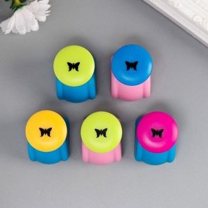 Дырокол фигурный кнопка «Бабочка», d=1 см, 4.3x4x3 см, МИКС