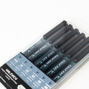 Ручка капиллярная набор для черчения Malevich Graf&#039;Art, 6 штук (005, 01, 02, 03, 05, 08)