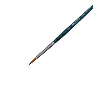 Кисть Синтетика Круглая, Malevich Andy № 2, d-2.0 мм, L-11 мм (короткая ручка), синий лак 753002