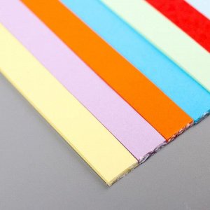 Полоски для квиллинга "Цветное ассорти" (набор 126 полосок) ширина 1,2 см (26*9,5 см)