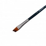 Кисть Синтетика Наклонная Malevich Andy № 8, b-8.0 мм, L-12-8 мм (короткая ручка), синий лак 753208