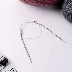 Спицы для вязания, круговые, с пластиковой леской, d = 3 мм, 40 см