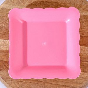 Набор тарелок «Кружево», 9 шт, 16?16 см, цвет МИКС