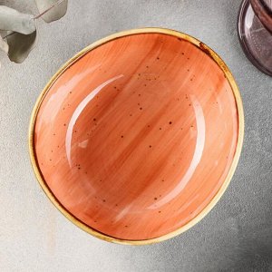 Салатник «Терракот», 14*13*4,5 см, цвет оранжевый