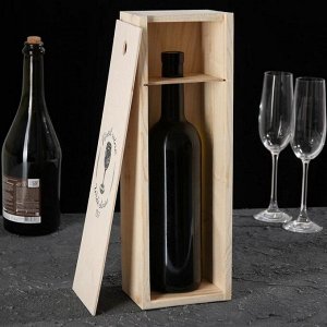 Ящик для вина «Бокальчик», 37x12x10 см, сосна
