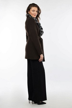 02-1602 Пальто женское утепленное (пояс)