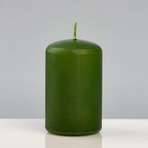 Свеча - цилиндр "Колор", 5?8 см, зелёный