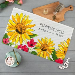 Полотенце кух."Доляна" Happiness looks 35х60 см, 100% хл, 160г/м2